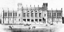 倫敦大學舊辦公樓，繪於1867年