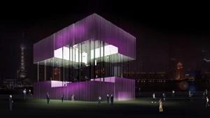 香港館夜景效果圖