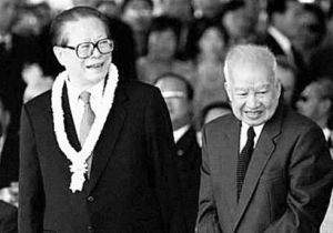 江澤民與諾羅敦&middot;西哈努克