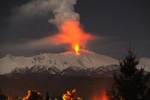 噴發的埃特納火山