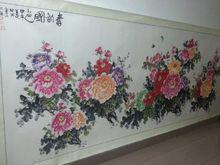 書畫家陳國強先生丈二作品《國色春韻》