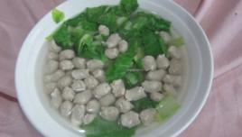 汆丸子小白菜 汆丸子小白菜