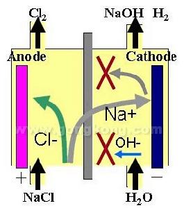 氯鹼離子膜工作原理