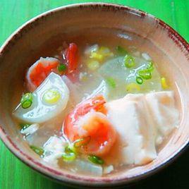 蘿蔔蝦仁豆腐湯 蘿蔔蝦仁豆腐湯