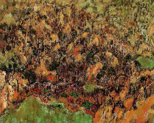 秋山[洪凌1991創作的油畫作品]