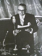 1959年，貝坦科爾特總統發表就職演說