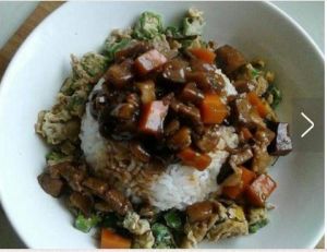 黃豆醬茄子肉丁飯