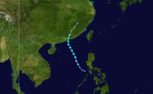 颱風苗柏的移動路徑
