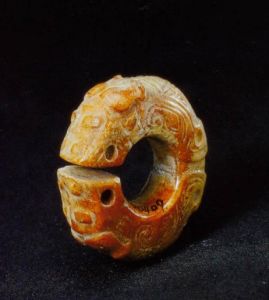 玉雙龍首玦 玉雙龍首玦