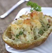 火腿芝士烤土豆 火腿芝士烤土豆