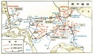 蘇中戰役作戰圖