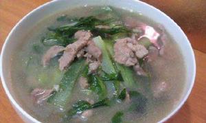 青菜肉片湯