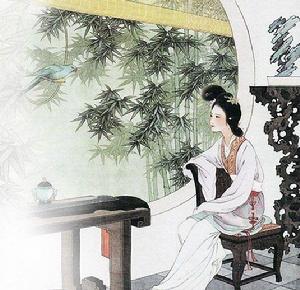 《代別離·秋窗風雨夕》詩意畫