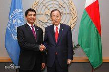 馬達加斯加過渡總統拉喬利納會見外賓