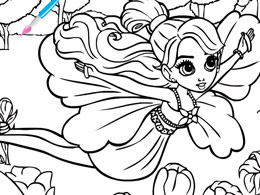 芭比之花仙子填色 芭比之花仙子填色