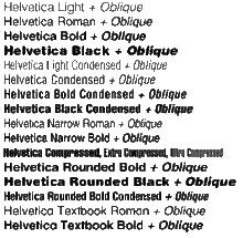 Helvetica系列