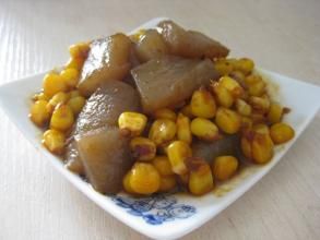 玉米炒魔芋 玉米炒魔芋