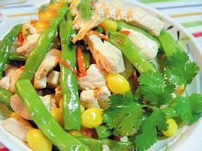 白果四季豆炒雞丁 白果四季豆炒雞丁