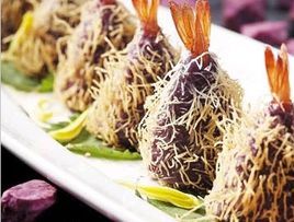 紫薯菊花鳳尾蝦 紫薯菊花鳳尾蝦