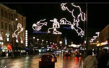 聖誕臨近 芬蘭坦佩雷夜色迷人