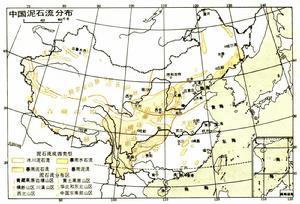 中國土石流分布圖
