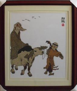 糧食畫《歸隱》