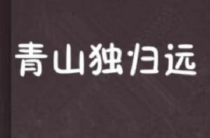 青山獨歸遠