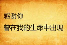 感謝你曾在我的生命中出現 感謝你曾在我的生命中出現