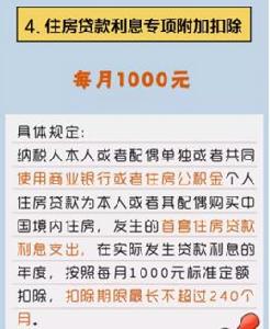 住房貸款利息專項附加扣除