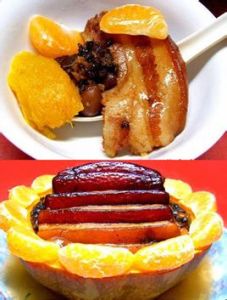 南瓜橘子扣肉煲 南瓜橘子扣肉煲