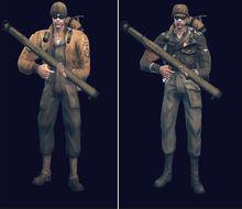 左圖工程兵盟軍 右圖工程兵軸心國