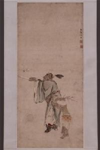 清沈韶設色鍾馗圖軸