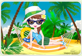 海灘上的吊床 海灘上的吊床