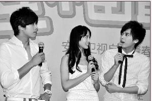 　從左至右賀軍翔、張鈞甯、李易峰