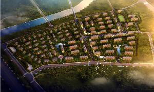 九夏雲水鳥瞰(水彩)