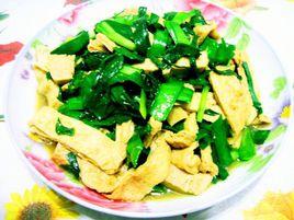 韭菜炒油豆腐 韭菜炒油豆腐