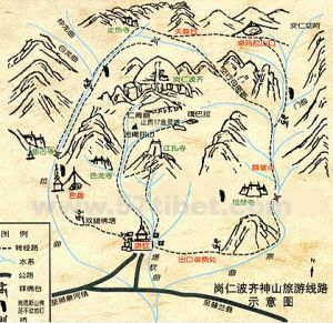 岡仁波齊山旅遊圖