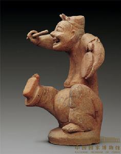 擊鼓說唱陶俑 擊鼓說唱陶俑