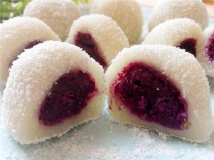 紫薯椰絲糯米糍