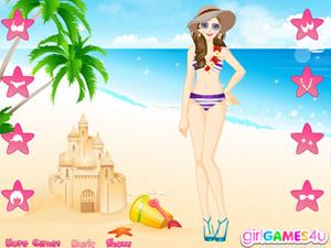 海灘上的靚女 海灘上的靚女