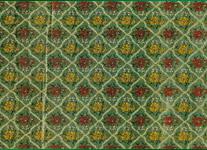 綠地折枝菊花紋漳絨