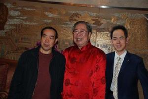 與作家賈平凹，書法家吳三大，在一起