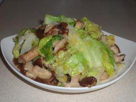 香菇炒捲心菜 香菇炒捲心菜