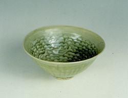 北宋耀州窯青釉水波魚紋盞 北宋耀州窯青釉水波魚紋盞