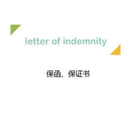 letter of indemnity