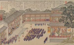 平定台灣戰圖·清音閣演戲圖 平定台灣戰圖·清音閣演戲圖