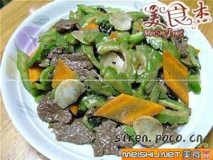 涼瓜豆豉炒牛肉 涼瓜豆豉炒牛肉