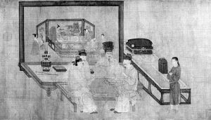 五代重屏會棋圖卷 五代重屏會棋圖卷