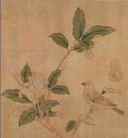 宋緙絲花鳥圖軸 宋緙絲花鳥圖軸