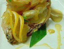 番姜焗明蝦配番花椰奶汁 番姜焗明蝦配番花椰奶汁